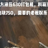 江阴东方液压630打包机，料箱3/4米，包块750