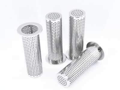 生产带法兰不锈钢冲孔过滤网筒图1